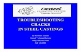 TROUBLESHOOTING CRACKS IN STEEL · PDF fileTROUBLESHOOTING CRACKS IN STEEL CASTINGS ... At a stress-raiser on a casting surface ... • Chilling sand or chilling coating in radii