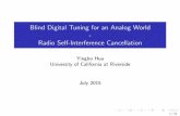 Blind Digital Tuning for an Analog World - Radio Self ...meeting.xidian.edu.cn/workshop/miis2015/uploads/files/Yingbo Hua.pdf · Blind Digital Tuning for an Analog World-Radio Self-Interference