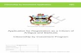 Antigua and Barbuda Citizenship by Investment Programcip.gov.ag/wp-content/uploads/2013/09/AB1.pdf · Citizenship by Investment Application AB1 Application for ... birth certificate