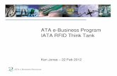 ATA e-Business Program IATA RFID Think Tank Supply Ch… · ATA e-Business Program The current standards development process is done through the ATA e-Business Program Membership