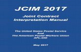 2017 JCIM 5-15-17 Update - American Postal Workers · PDF fileJCIM 2017 Joint Contract . Interpretation Manua. l The United States Postal Service . An. d The American Postal Workers