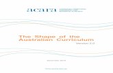 The Shape of the Australian Curriculum - · PDF fileTeaching, learning, ... Shape of the Australian Curriculum v2.0The provides the policy ... skill development in Australia and the