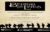 RESOURCE PACK: HOLST · PDF filePage | 2a GUSTAV HOLST (1874–1934) ABOUT BEHIND THE LINES BIOGRAPHY Holst during the War Chronology of Key dates FEATURED COMPOSITIONS Planets