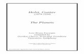 Holst, Gustav The Planets - Belk Library and Information ...applications.library.appstate.edu/.../Excerpts/Holst/Planets.pdf · Holst, Gustav (1874-1934) The Planets Low Brass Excerpts
