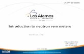 Introduction to neutron rem meters - Voss Associatesvoss-associates.com/downloads/Introduction to neutron rem meters.pdf · Operated by Los Alamos National Security, LLC for the U.S.