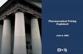 Pharmaceutical Pricing Explained - Global Health · PDF filePharmaceutical Pricing Explained June 8 ... àIf the current quarter AMP is equal to or lower ... Some states submit script