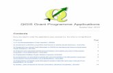 QGIS Grant Programme Applications - · PDF fileQGIS Grant Programme Applications September 2016 Contents Items are listed in order the applications were received (i.e. the order is