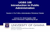UGBS 105 Introduction to Public Administration · PDF fileCollege of Education School of Continuing and Distance Education 2014/2015 – 2016/2017 UGBS 105 Introduction to Public Administration