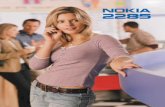 · Nokia 2285 User Guide ... Delete recent call lists. . . . . . . . . . . . . . .26 ... Only qualified personnel may install or repair phone equipment.
