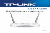 TD-W8968_V1_User Guide - TP-Linkstatic.tp-link.com/resources/document/TD-W8968_V1.0_User_Guide.pdf · TD-W8968 300Mbps Wireless N USB ADSL2+ Modem Router User Guide. 1 . Package Contents
