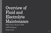 Overview of Fluid and Electrolyte Maintenance - · PDF fileOverview of Fluid and Electrolyte Maintenance ... W with 0.45% NaCl with 20-40mEq of KCl per liter 12 . ... NaCl 0 77 77