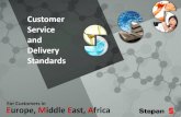 Customer Service and Delivery Standards - Stepan · PDF fileCustomer Service and Delivery Standards Europe, Middle East, ... Rush/Expedited Orders ... Standard pallets are defined