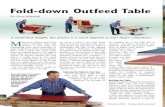 Fold-down Outfeed Table - Rockler · PDF fileFold-down Outfeed Table By Chris Marshall Cover both faces of the table’s core with sheets of plastic laminate. ... 52 February 2009