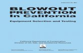 Blowout Prevention in California - Discountpdh · PDF fileBLOWOUT PREVENTION In California Equipment Selection and Testing California Department of Conservation Division of Oil, ...