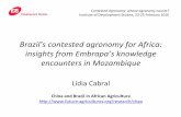 Brazil’s)contested)agronomy)for)Africa:)) insights)from ... · PDF fileBrazil’s)contested)agronomy)for)Africa:)) insights)from Embrapa’sknowledge) encounters)in)Mozambique) LídiaCabral&!