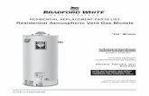 RESIDENTIAL REPLACEMENT PARTS LIST Residential  · PDF fileResidential Atmospheric Vent Gas Models Includes Hydrojet ... ,QQHU 'RRU *DVNHW .LW