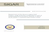 SIGAR · PDF fileSIGAR 15-43 Financial Audit ... Jorge Scientific Corporation ... Major General Theodore C. Harrison Commanding General,