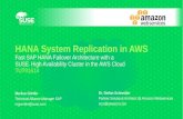 HANA System Replication in AWS - SUSE · PDF fileHANA System Replication in AWS Fast SAP HANA Failover Architecture with a SUSE ® High Availability Cluster in the AWS Cloud TUT91614