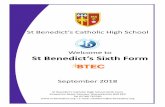 St enedict’s atholic High School Welcome to St enedict’s ...st-benedicts.org/sixthform/wp-content/uploads/2017/11/Welcome... · St enedict’s atholic High School September 2018