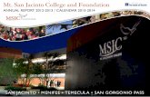 Mt. San Jacinto College and Foundation - msjc.edu · PDF fileMt. San Jacinto College and Foundation ... San Jacinto College’s 2012-2013 academic year can be ... these talented people