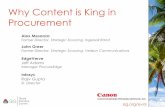Why Content is King in Procurement - SIGsig.org/docs2/S25_Why_Content_is_King_in_Procurement_EdgeVerv… · Why Content is King in Procurement Alex Mesanza ... client relationship