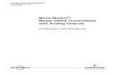Micro Motion Model 2400S Transmitters with Analog Outputs Micro Motion Docum… · Configuration and Use Manual P/N 20004436, Rev. AB October 2009 Micro Motion® Model 2400S Transmitters