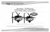 Solar Tiffany Hanging Lamps - Easylife · PDF fileSolar Tiffany Hanging Lamps INSTRUCTION MANUAL Please read carefully before use and keep for future reference Customer service: 0871