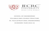 SCHOOL OF ENGINEERING SYLLABUS AND COURSE STRUCTURE · PDF fileschool of engineering syllabus and course structure m. tech (structural engineering) academic year 2015-16. ... slab