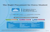 The Right Placement for Every Student - SRI Reports Guide · PDF fileThe Right Placement for Every Student Item #626908 ... Ferguson, Jessica 5 500 09/08/11 ... initial Lexile score.