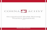 Occupational Health Nursing Practice Standardscohna-aciist.ca/.../Occupational-Health-Nursing-Practice-Standards... · This document describes occupational health nursing practice