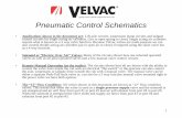 Pneumatic Control Schematics - Velvac · PDF filePneumatic Control Schematics ... either a separate Push-Pull style valve or, ... When the solenoid is not energized air will flow from