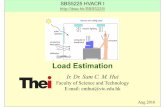 Load Estimation - ibse.hkibse.hk/SBS5225/SBS5225_1617_05-load.pdf · Basic Concepts • Purpose of HVAC load estimation • Calculate peak design loads (cooling/heating) • Estimate