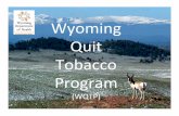 Wyoming Quit Tobacco Program - c.ymcdn.comc.ymcdn.com/sites/ · PDF fileWyoming Quit Tobacco Program (WQTP) • 2 ways to enroll: ... In Wyoming Physicians can use CPT Code 99407 which