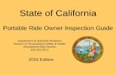 Portable Ride Owner Inspection Guide · PDF filePortable Ride Owner Inspection Guide Department of Industrial Relations ... Last, but not least, if you are new to California, we welcome
