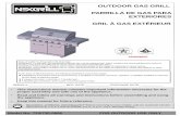 OUTDOOR GAS GRILL PARRILLA DE GAS PARA · PDF fileOUTDOOR GAS GRILL • This instructions ... entre 8 h et 17 h HNP, du ... An LP cylinder not connected for use shall not be stored
