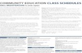 COMMUNITY EDUCATION CLASS SCHEDULES - Loginbryan.ss8.sharpschool.com/UserFiles/Servers/Server_376382/File... · COMMUNITY EDUCATION CLASS SCHEDULES ... vault, mini-tramp and ... the