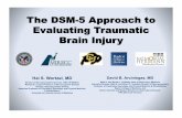 The DSM-5 Approach to Evaluating Traumatic Brain Injury · PDF filePoll Question TBI is A. A life altering injury for survivors and their families, profoundly impacting the patient’s