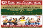 Bansal Academy · PDF filelike CSIR-UGC/NET, GATE ... We provide the best faculty panel in India for CSIR-NET/JRF Exam as well as ... We providetwo or three extra classes on each topics