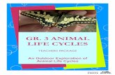 GR. 3 ANIMAL LIFE CYCLES - Alberta Parks · PDF fileGR. 3 ANIMAL LIFE CYCLES TEACHERS PACKAGE An Outdoor Exploration of Animal Life Cycles. ... Grade 3 Science, a planning checklist,