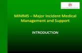 MIMMS Major Incident Medical Management and Support · PDF fileMajor Incident Definition An incident where the ... of major incident management ... •Questions ? Title: PowerPoint
