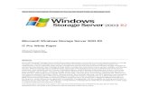 Microsoft Windows Storage Server 2003 R2 IT Pro White · PDF fileMicrosoft Windows Storage Server 2003 R2 IT Pro White Paper Microsoft Corporation ... including LAN-free and server-less