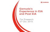 *DPXGD¶V Experience in EIA and Post EIA - Ensearch …ensearch.org/wp-content/uploads/2015/11/Paper-3... · Experience in EIA and Post EIA For Ensearch ... Baru Sri Damansara Sri
