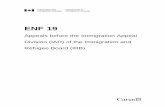 ENF 19 Appeals before the Immigration Appeal Division (IAD ... · PDF fileProceedings before all Divisions A166 Abandonment of proceeding A168(1) Abuse of process A168(2) Decisions