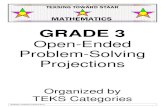 GRADE 3 - staarmaterials.comstaarmaterials.com/docs/RevisedSamples/Grade3/ProblemSolving... · TEKSING TOWARD STAAR ©2014 Page 1 OVERVIEW Grade 3 Open-Ended Problem-Solving Projections