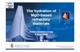 The hydration of MgO-based refractory  · PDF fileThe hydration of MgO-based refractory materials ... RHI. 7 LITERATURE: ... hydration of MgO-based refractory linings