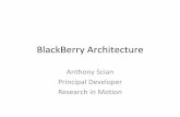 BlackBerry Architecture - University of Waterloo · PDF fileBlackBerry Architecture Anthony Scian ... – Watcom, Powersoft, Sybase • C++ compiler ... Evolution of BlackBerry Java