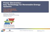 Power Electronics - Key Technology for Renewable · PDF filePower Electronics - Key Technology for Renewable Energy ... On Low Frequency (LF) Side DC AC ... PV Inverters with Boost
