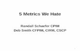 5 Metrics We Hate - Grand Rapids Economic Development · PDF file5 Metrics We Hate Randall Schaefer ... Align metrics with strategy Examples: ... • Metrics measure only the number