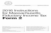 form 2 instructions - Mass. · PDF fileForm 2G. Grantor’s/Owner’s Share of a Grantor-Type Trust 18 Schedule H. Expenses and Fiduciary Compensation 19 Schedule IDD. Income Distribution