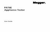 PAT4E Appliance Tester -  · PDF fileRepair and Warranty 55 Symbols used on the instrument. Caution: Refer to accompanying notes Risk of electric shock. Equipment